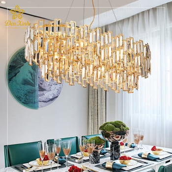 Đèn Chùm Pha Lê  Chữ Nhật 161/800