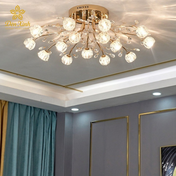 Đèn Ốp Trần Hera Pha Lê 9210/15