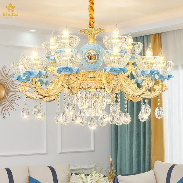 Đèn Chùm Pha Lê Tân Cổ Điển 3803/15