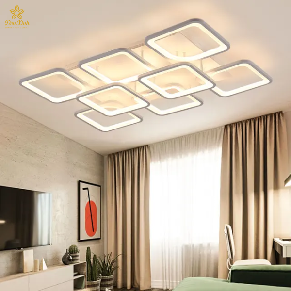 Đèn Ốp Trần 8 Cánh Chữ Nhật 1000