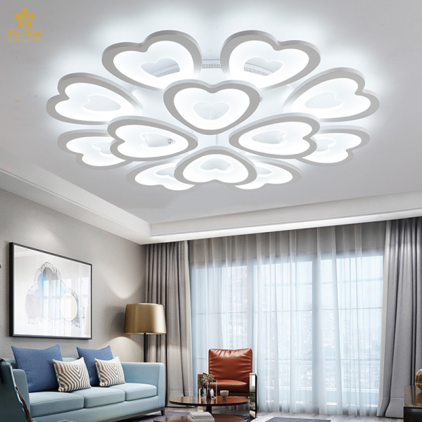 Đèn ốp Trần 5 Cánh Tim 600