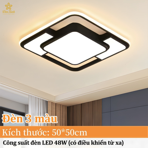 Đèn Ốp Trần Trắng Đen 580/500
