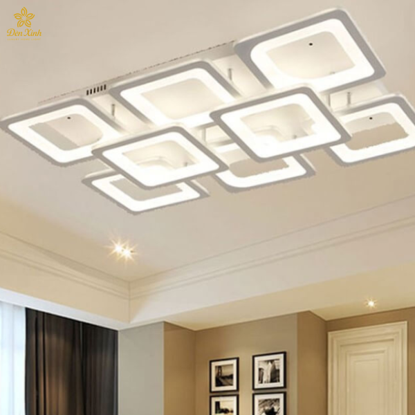Đèn Ốp Trần 8 Cánh Chữ Nhật 1000