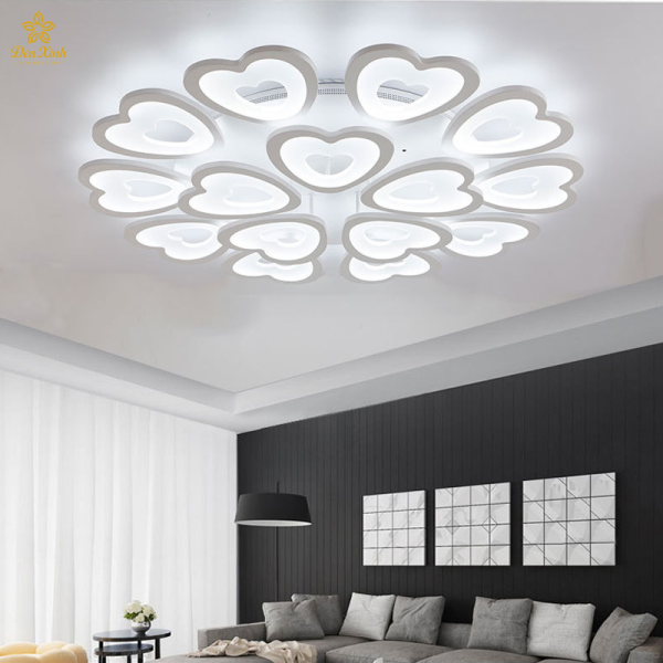 Đèn ốp Trần 5 Cánh Tim 600