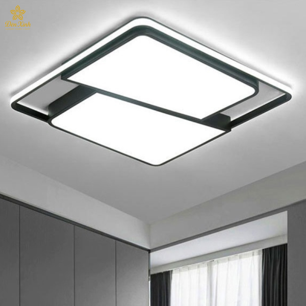 Đèn Ốp Trần Chữ Nhật Trắng Đen 578/500