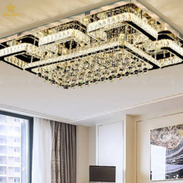 Đèn Trần Pha Lê Chữ Nhật 411
