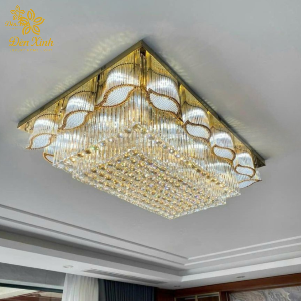 Đèn Mâm Pha Lê Chữ Nhật 415
