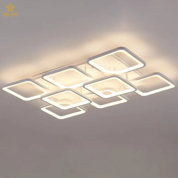 Đèn Ốp Trần 8 Cánh Chữ Nhật 1000