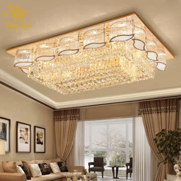 Đèn Mâm Pha Lê Chữ Nhật 415