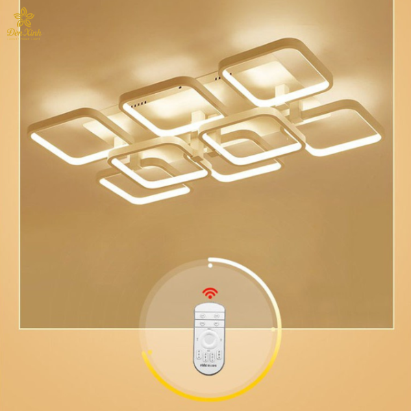 Đèn Ốp Trần 8 Cánh Chữ Nhật 1000