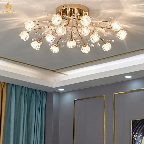 Đèn Ốp Trần Hera Pha Lê 9210/15