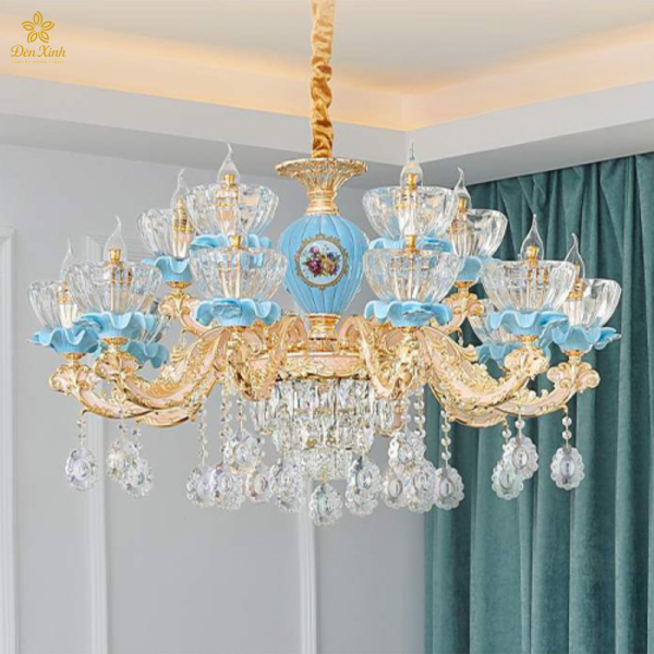 Đèn Chùm Pha Lê Tân Cổ Điển 3803/15