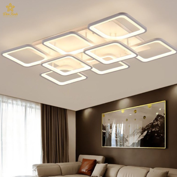 Đèn Ốp Trần 8 Cánh Chữ Nhật 1000