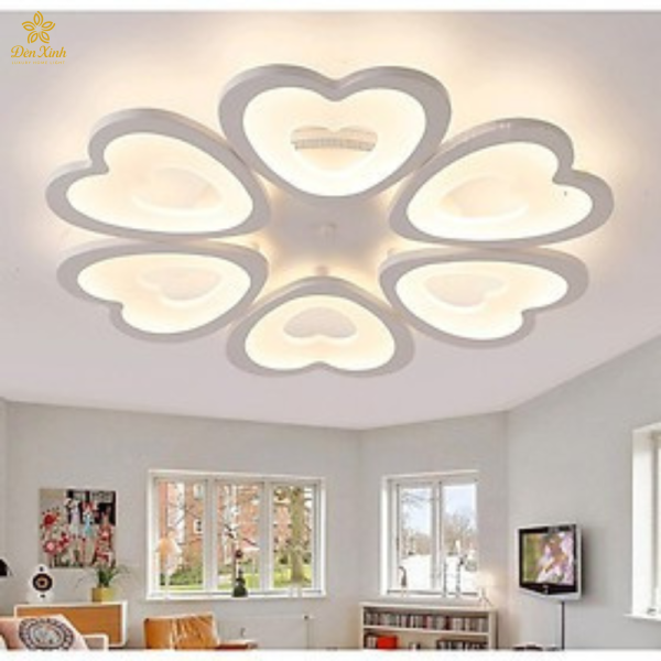 Đèn ốp Trần 5 Cánh Tim 600