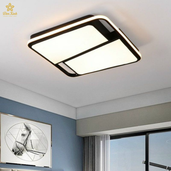 Đèn Ốp Trần Chữ Nhật Trắng Đen 578/500