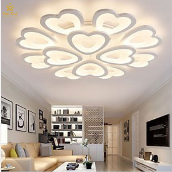 Đèn ốp Trần 5 Cánh Tim 600