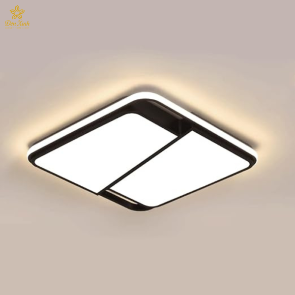 Đèn Ốp Trần Chữ Nhật Trắng Đen 578/500