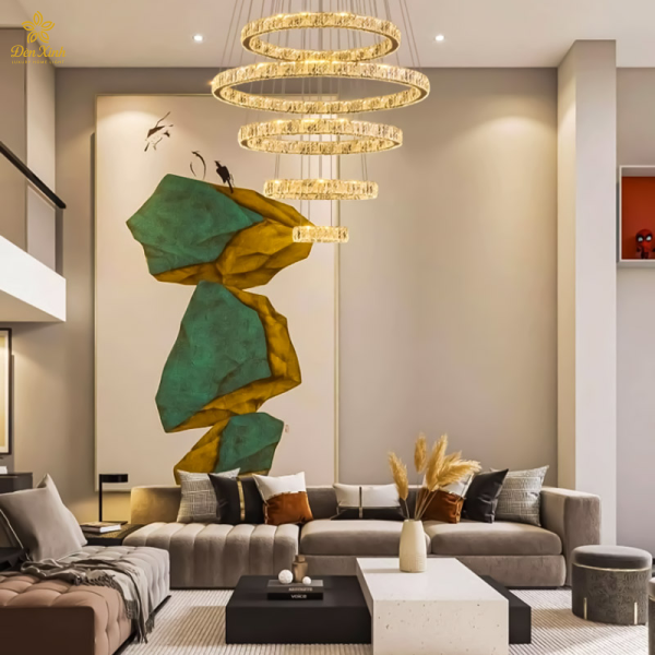 Đèn Thả Pha Lê 5 Vòng 217