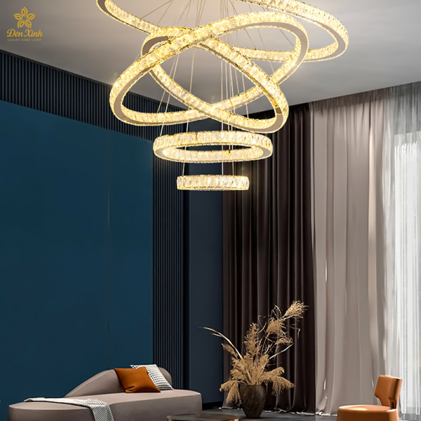 Đèn Thả Pha Lê 5 Vòng 217
