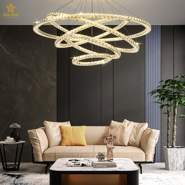 Đèn Thả Pha Lê 5 Vòng 217