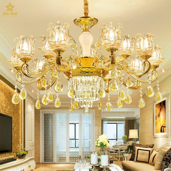 Đèn Chùm Pha Lê Tân Cổ Điển 461/15