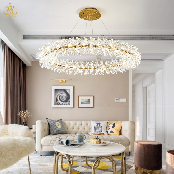 Đèn Chùm Pha Lê Nguyệt Quế 60