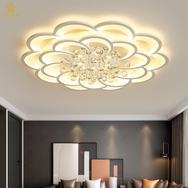 Đèn Ốp Trần 20 Cánh Mai Pha Lê 1000