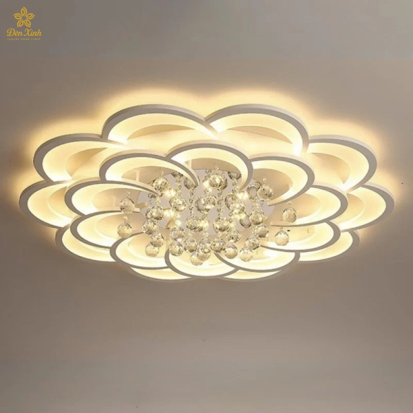Đèn Ốp Trần 20 Cánh Mai Pha Lê 1000
