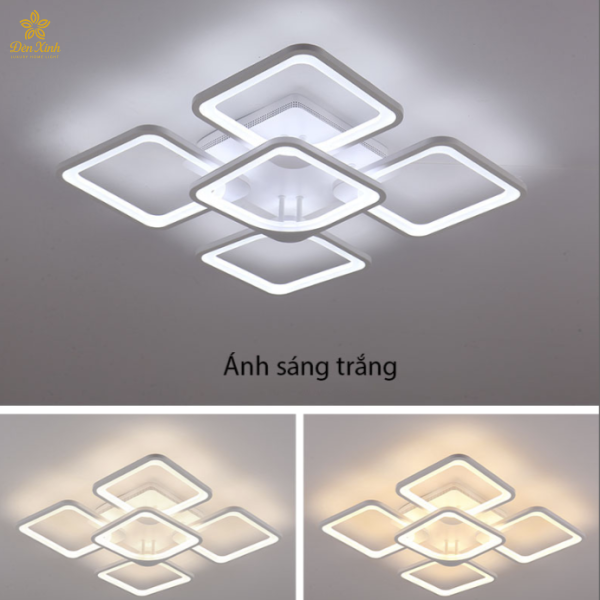 Đèn Ốp Trần 8 Cánh Vuông 600